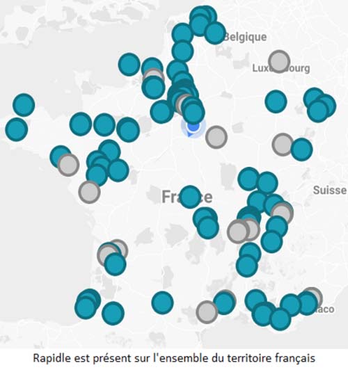 Rapidle territoire français